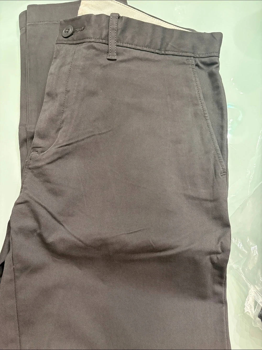 Men's gray Classic Chino Pants - Size 33x32